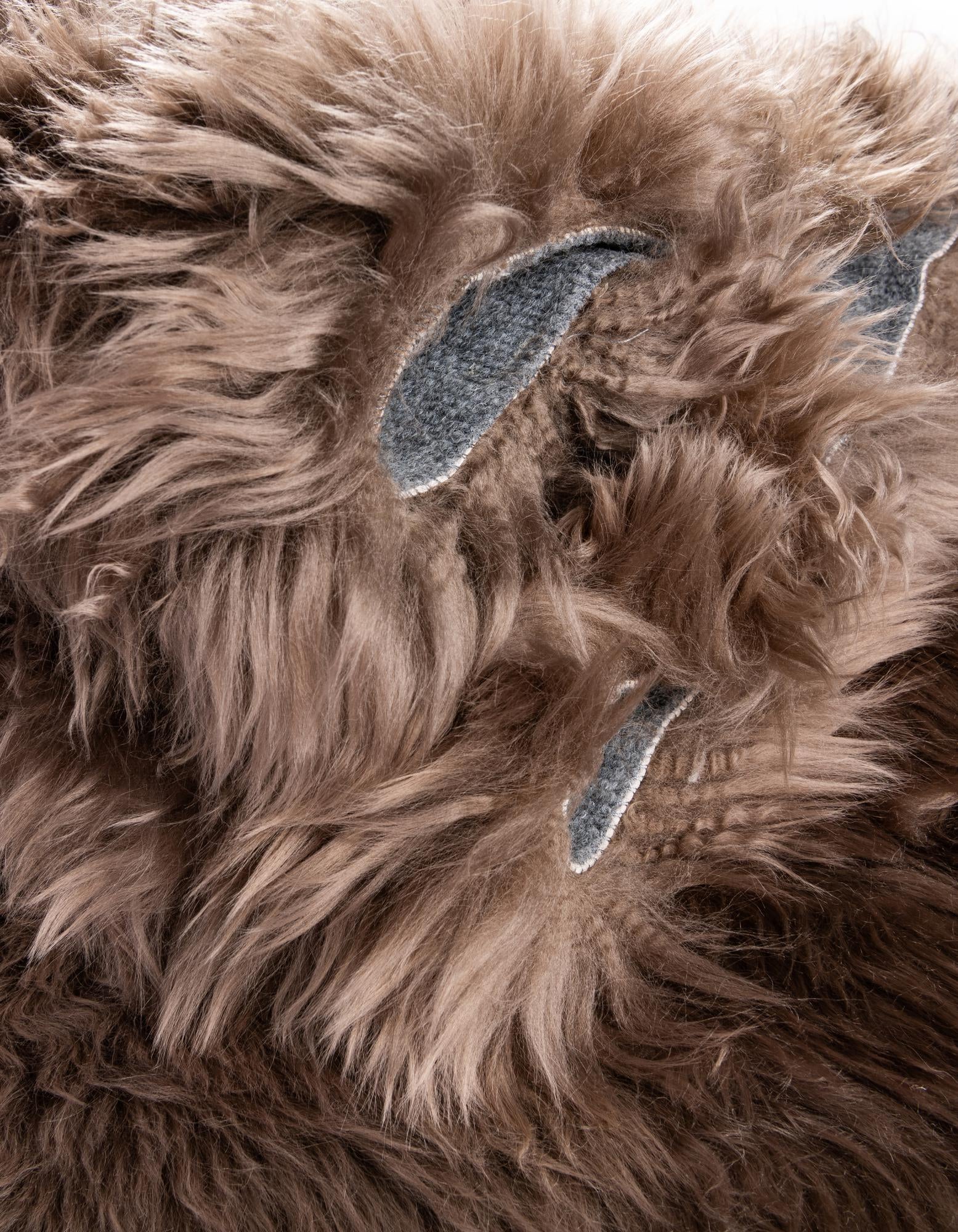 2' x 2' Sheepskin Round Rug