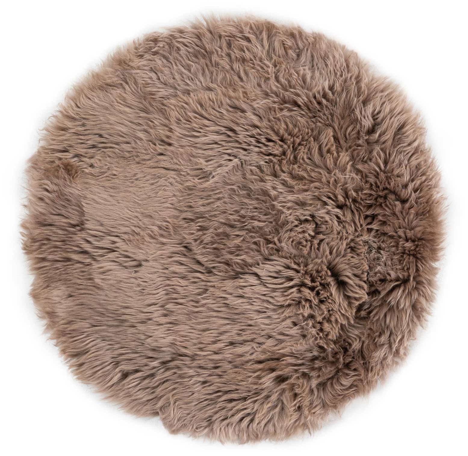 2' x 2' Sheepskin Round Rug