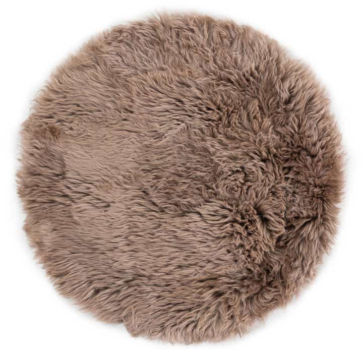 2' x 2' Sheepskin Round Rug