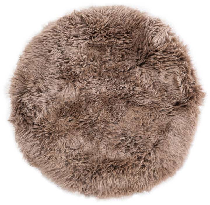 3' x 3' Sheepskin Round Rug