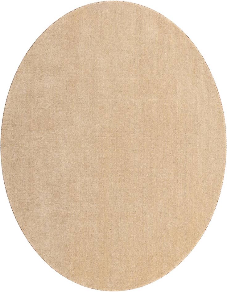 Detail image of 6' 7 x 6' 7 Hand Knotted Solid Gabbeh Wool Round Rug