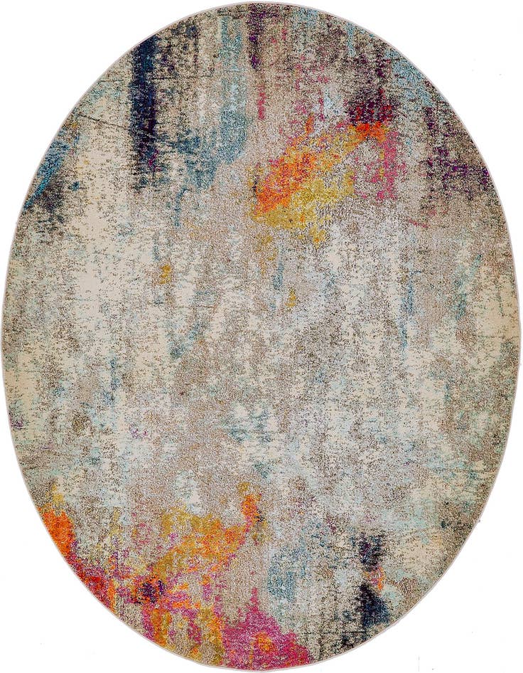 Detail image of 8' x 8' Washable Spectrum Round Rug