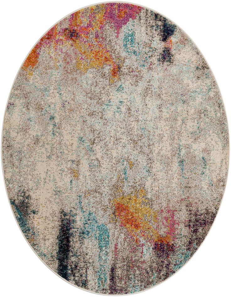 Detail image of 6' x 6' Washable Spectrum Round Rug