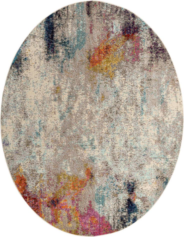 Detail image of 8' x 8' Washable Spectrum Round Rug