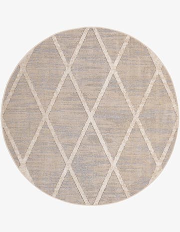 Beige Starlight Round Rug
