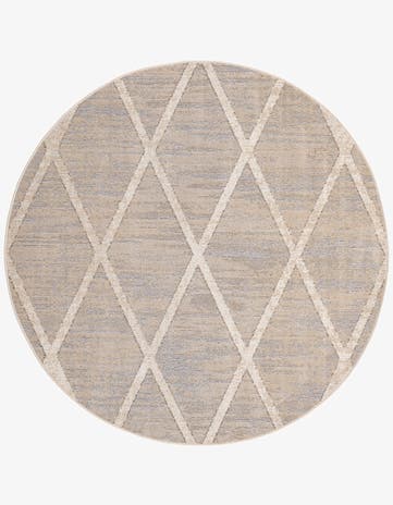 Beige Starlight Round Rug