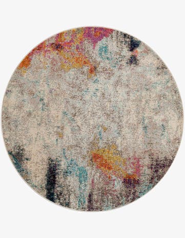 6' x 6' Washable Theia Round Rug