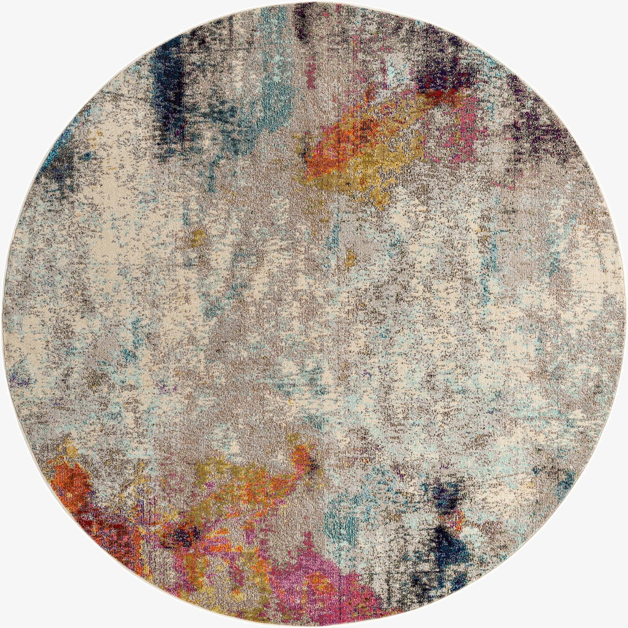 8' x 8' Washable Theia Round Rug