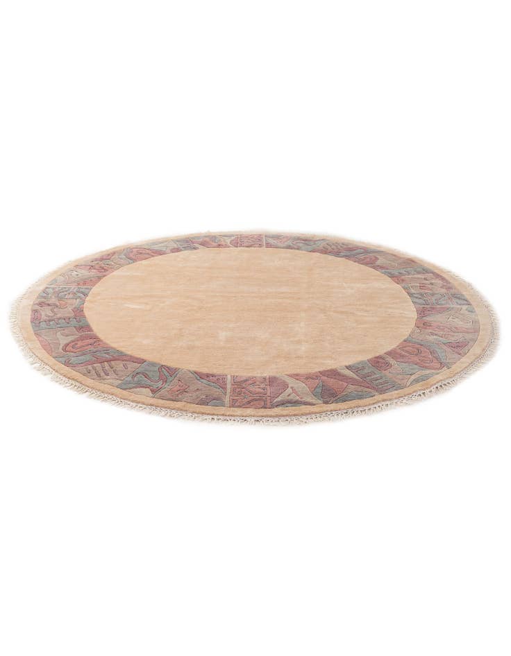 Detail image of 8' x 8' 2  Hand Knotted Tibet Wool Round Rug