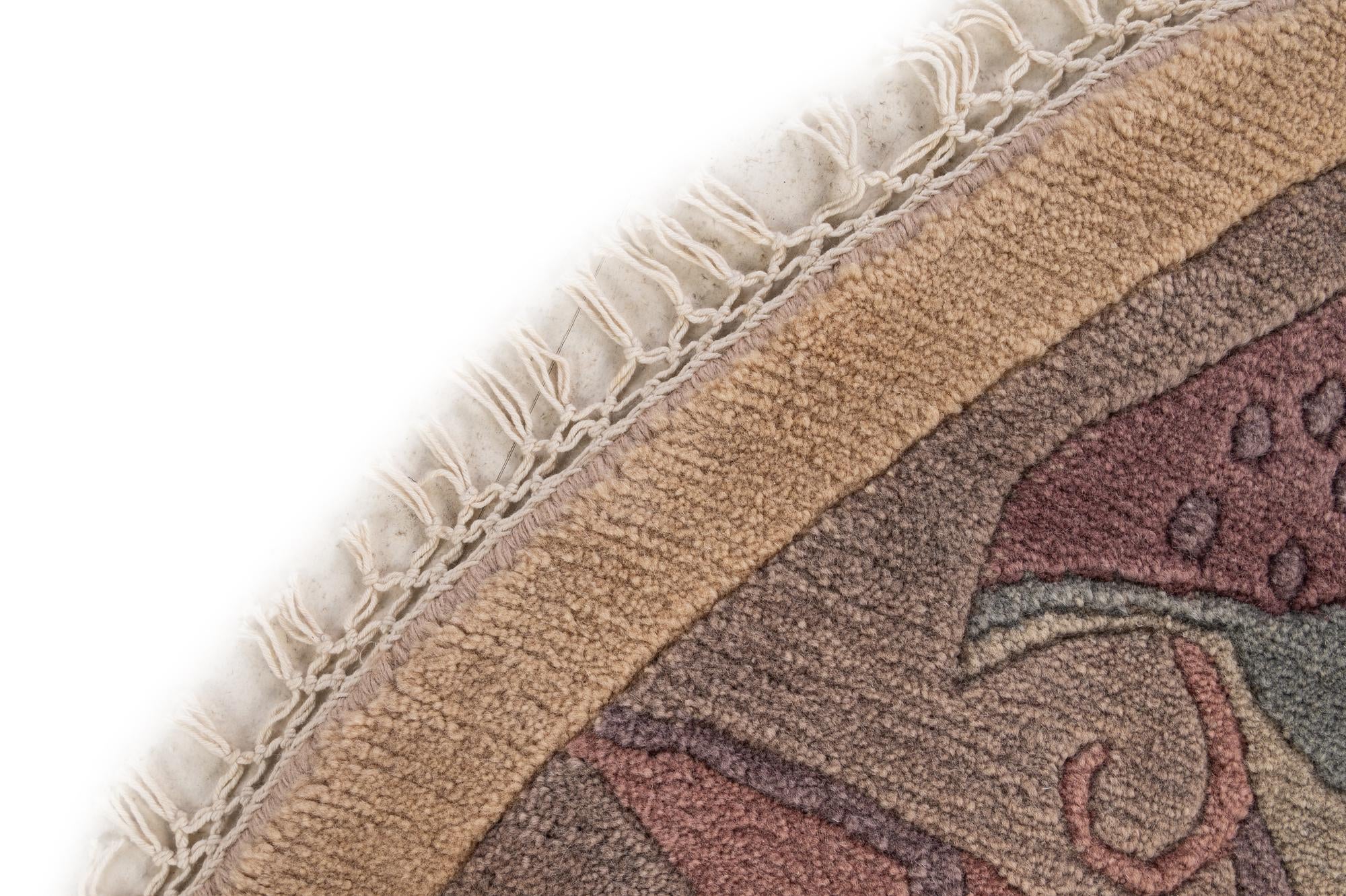 8' x 8' 2 Hand Knotted Tibet Wool Round Rug