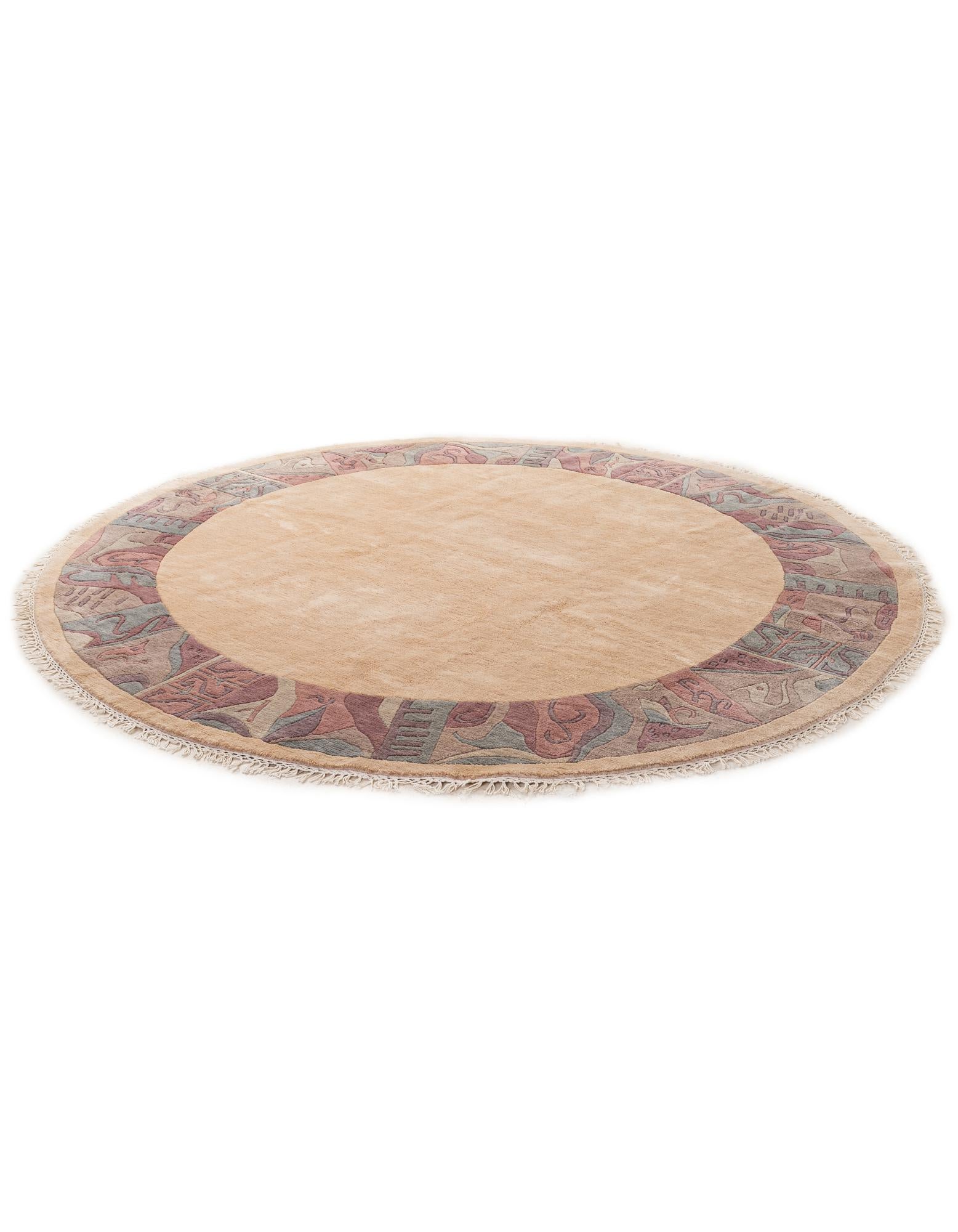8' x 8' 2 Hand Knotted Tibet Wool Round Rug