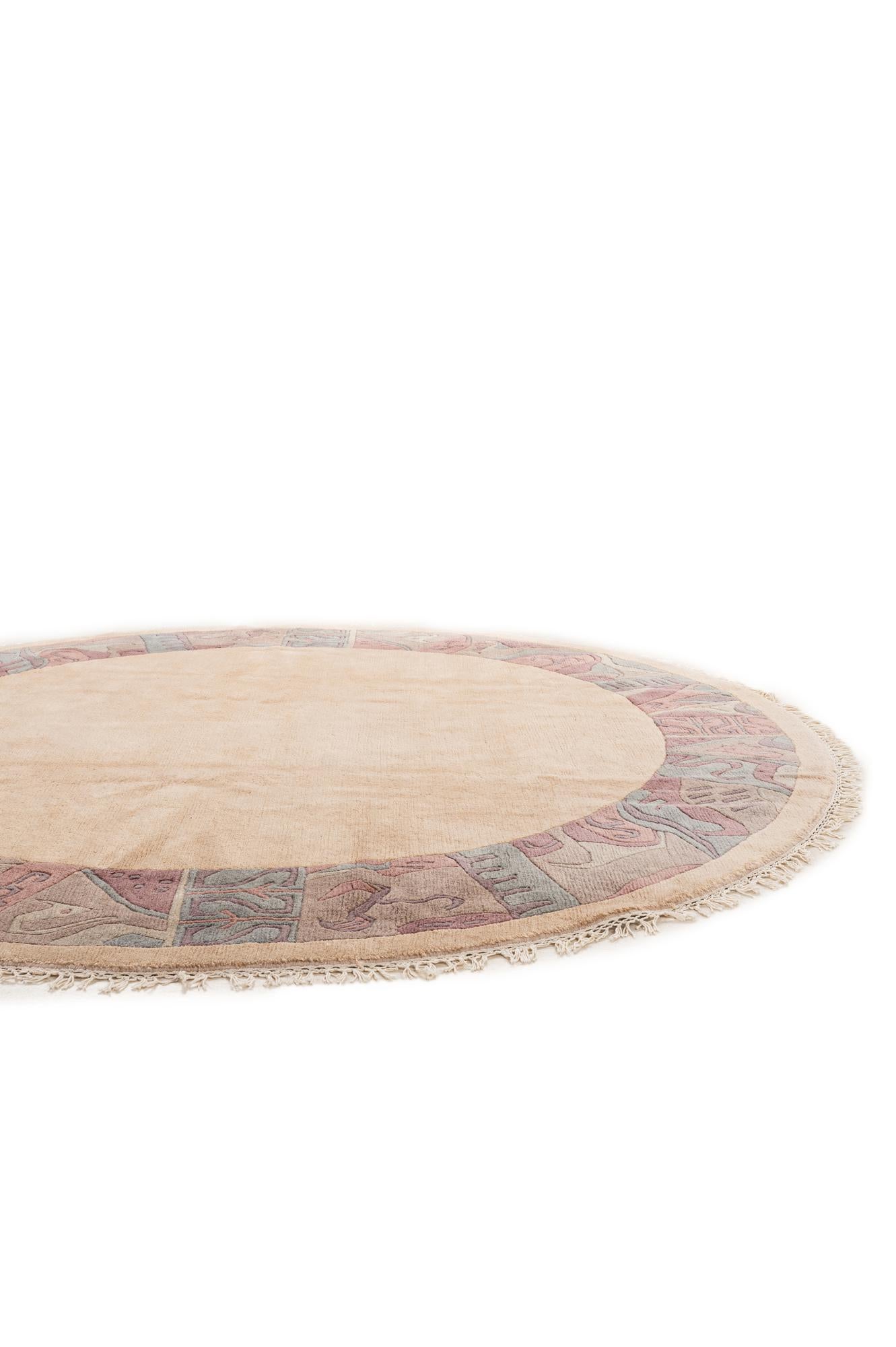 8' x 8' 2 Hand Knotted Tibet Wool Round Rug