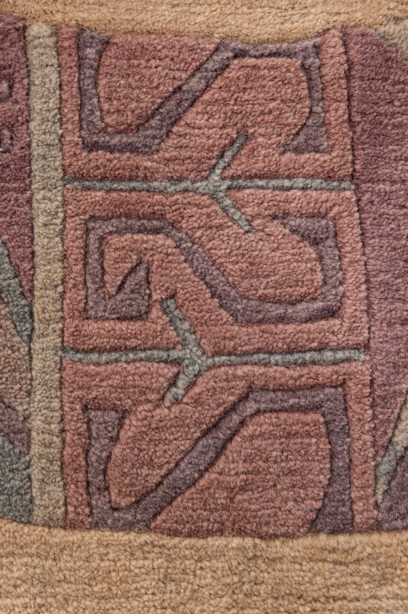 8' x 8' 2 Hand Knotted Tibet Wool Round Rug