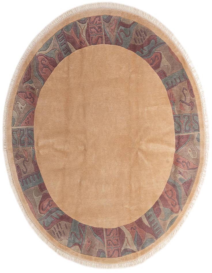 Detail image of 8' x 8' 2 Hand Knotted Tibet Wool Round Rug