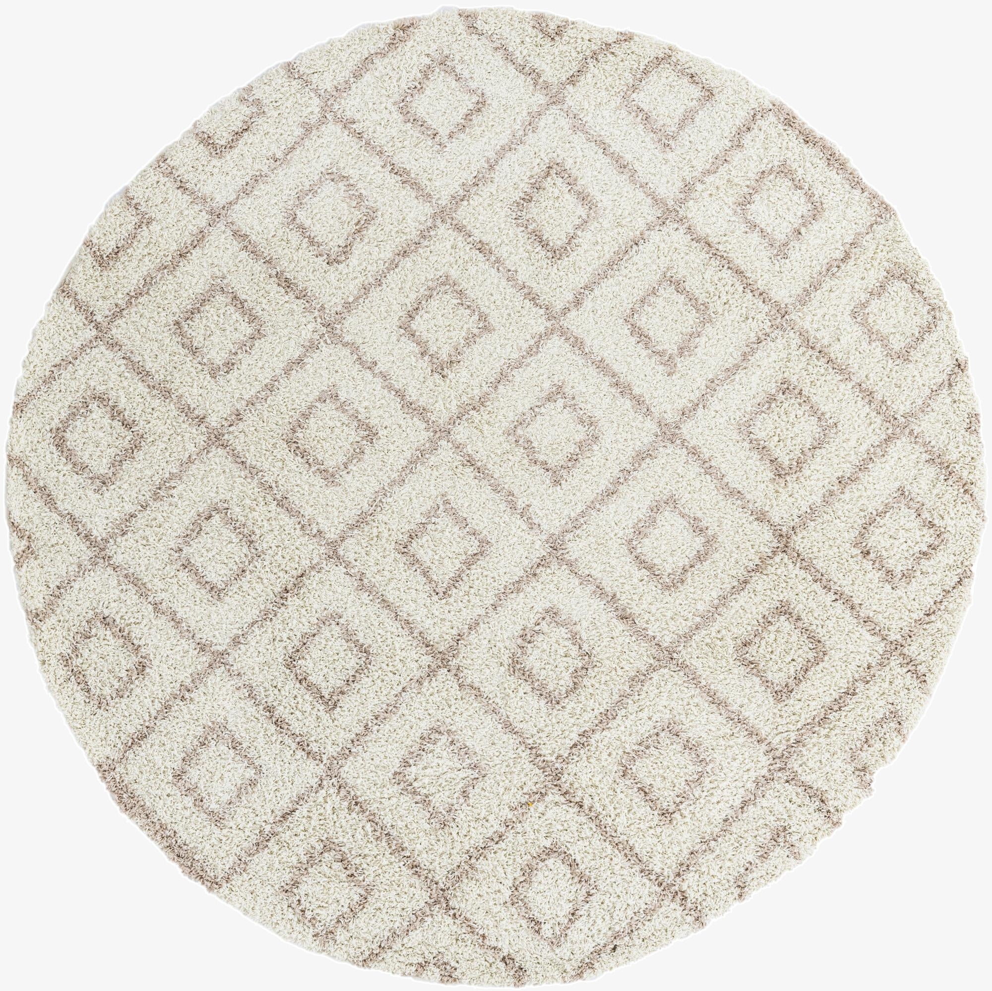 7' 10 x 7' 10 Trellis Shag Round Rug