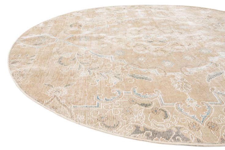 Detail image of 6' 1 x 6' 2 Hand Knotted Ultra Vintage Persian Wool Round Rug