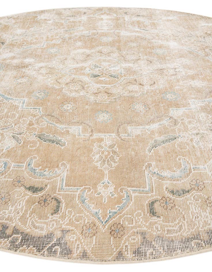 Detail image of 6' 1 x 6' 2 Hand Knotted Ultra Vintage Persian Wool Round Rug