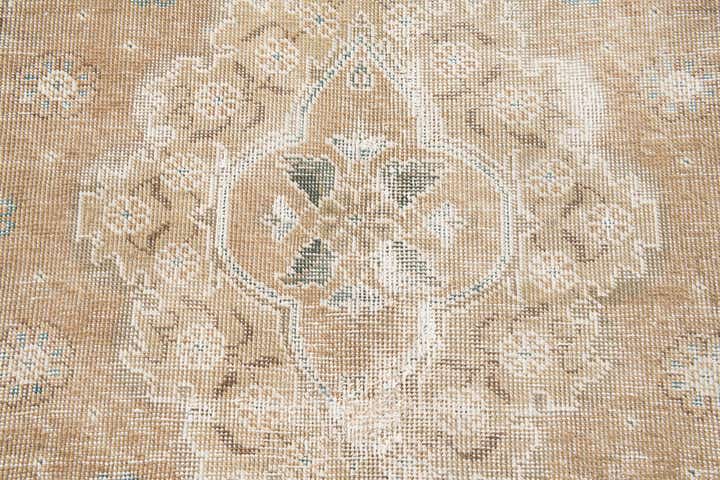 6' 1 x 6' 2 Hand Knotted Ultra Vintage Persian Wool Round Rug