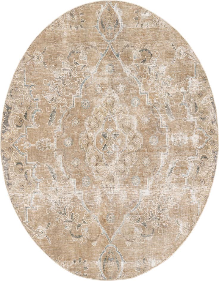 Detail image of 6' 1 x 6' 2 Hand Knotted Ultra Vintage Persian Wool Round Rug