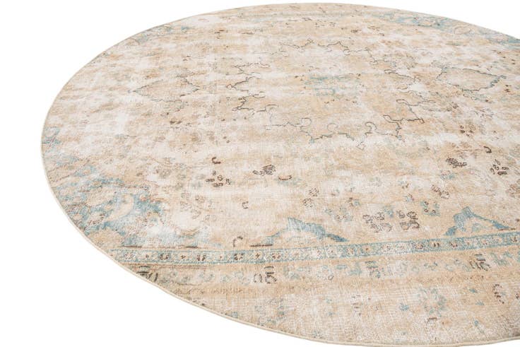 Detail image of 8' 4 x 8' 4 Hand Knotted Ultra Vintage Persian Wool Round Rug
