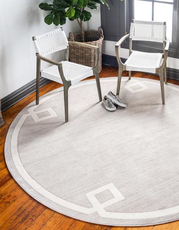 Jill Zarin Beige Uptown Round Rug