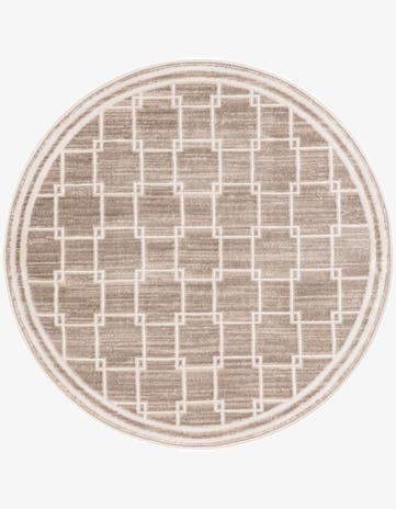 Jill Zarin Beige Metropolitan Uptown Round Rug