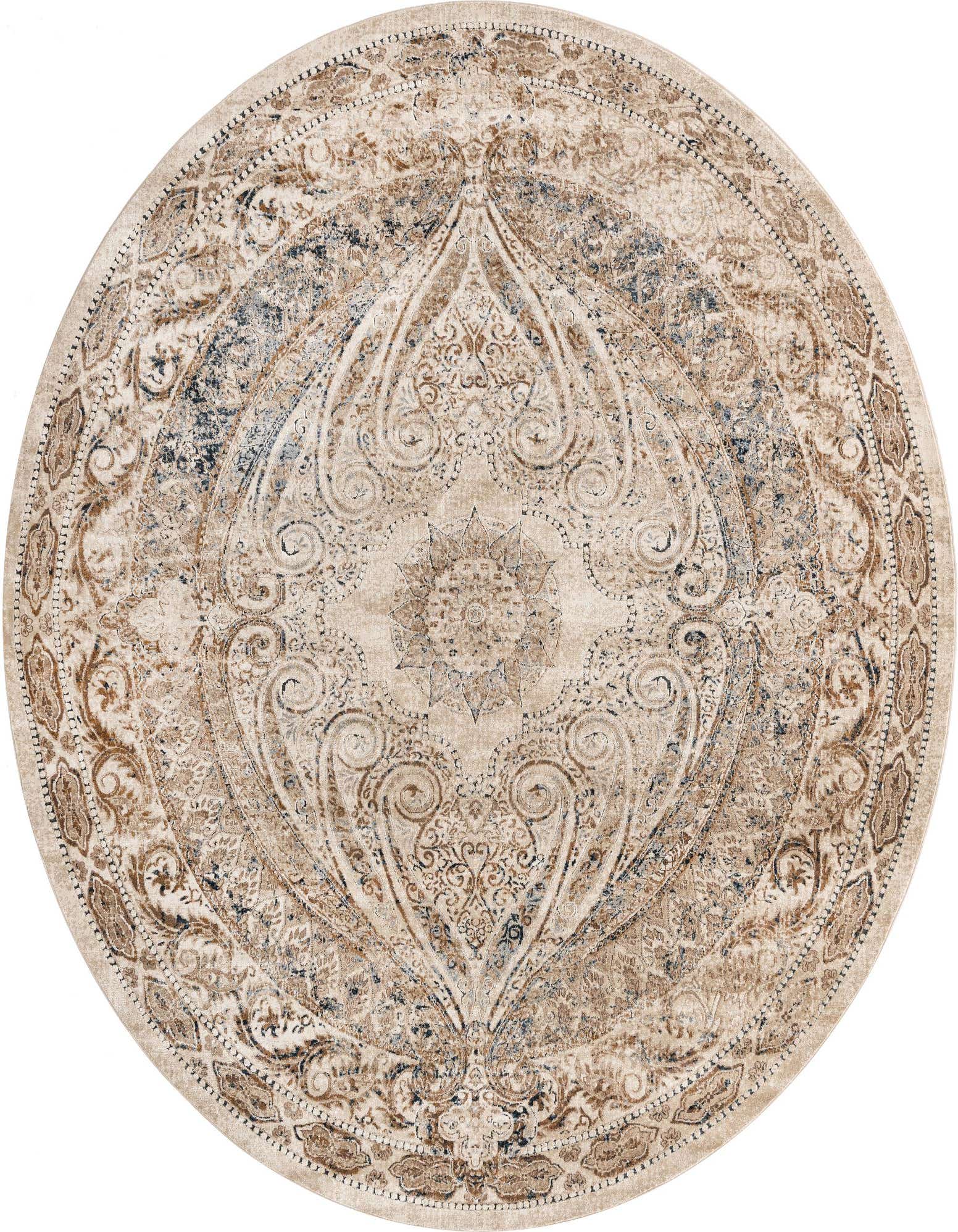 7' 10 x 7' 10 Villa Round Rug