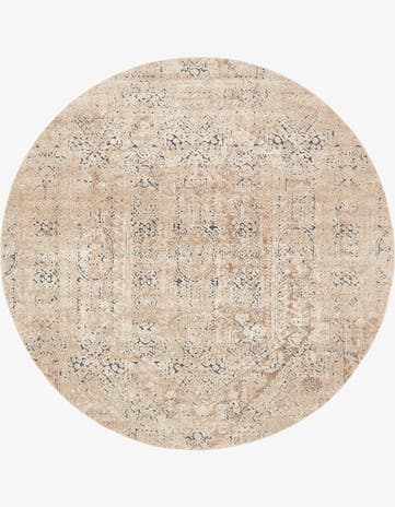 Beige Villa Round Rug