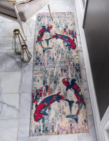 Beige Washable Amalfi Runner Rug