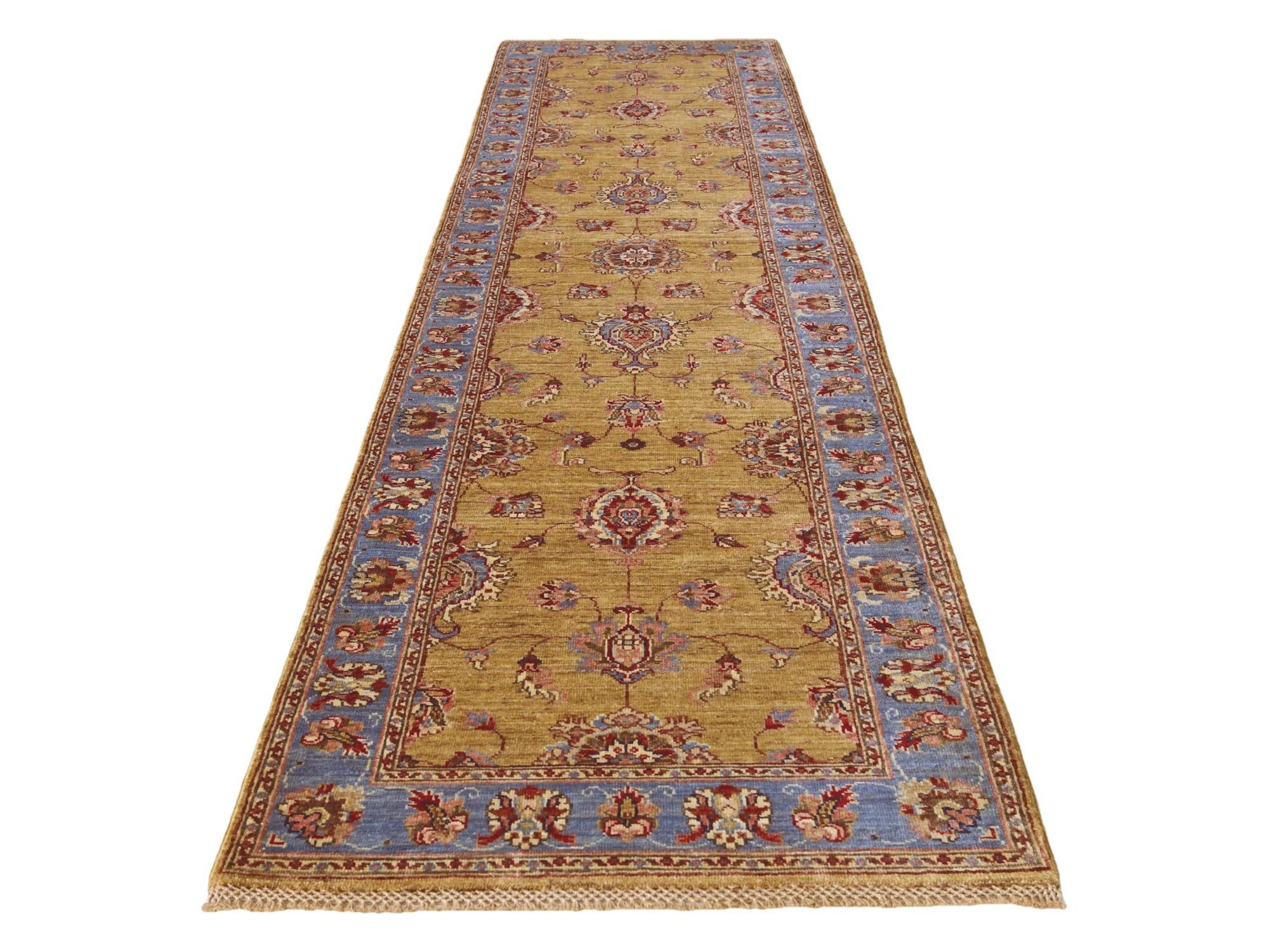 2' 8 x 10' 3 Hand Knotted Ariana Ziegler Runner Rug
