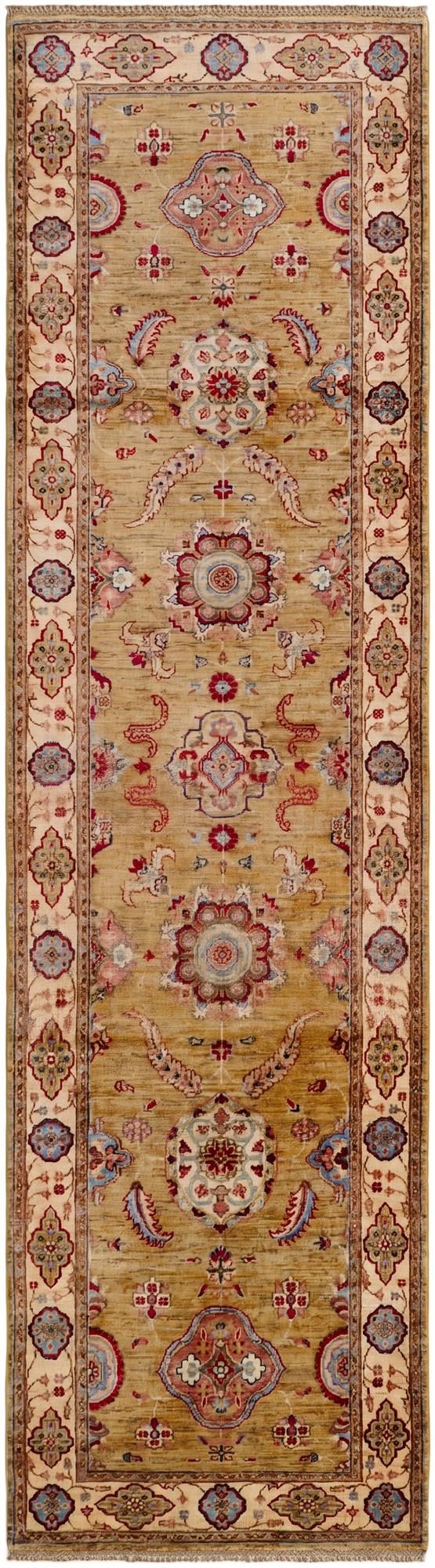 2' 11 x 10' 6 Hand Knotted Ariana Ziegler Runner Rug
