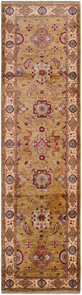 Detail image of 2' 11 x 10' 6 Hand Knotted Ariana Ziegler Runner Rug
