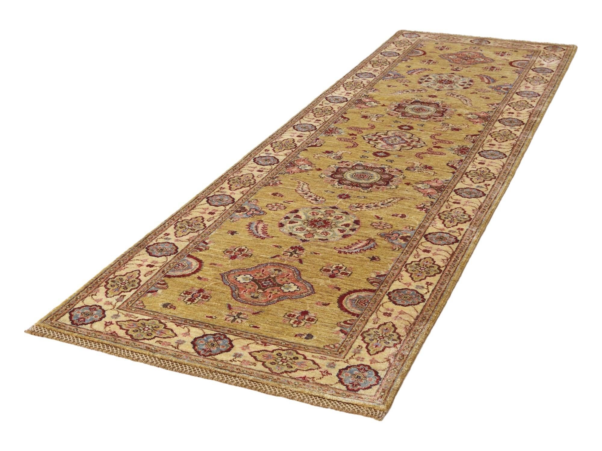 2' 11 x 9' 8 Hand Knotted Ariana Ziegler Runner Rug
