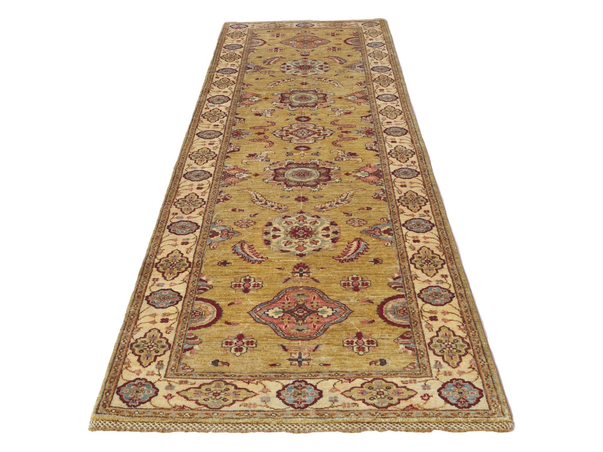 2' 9 x 9' 8 Hand Knotted Ariana Ziegler Runner Rug