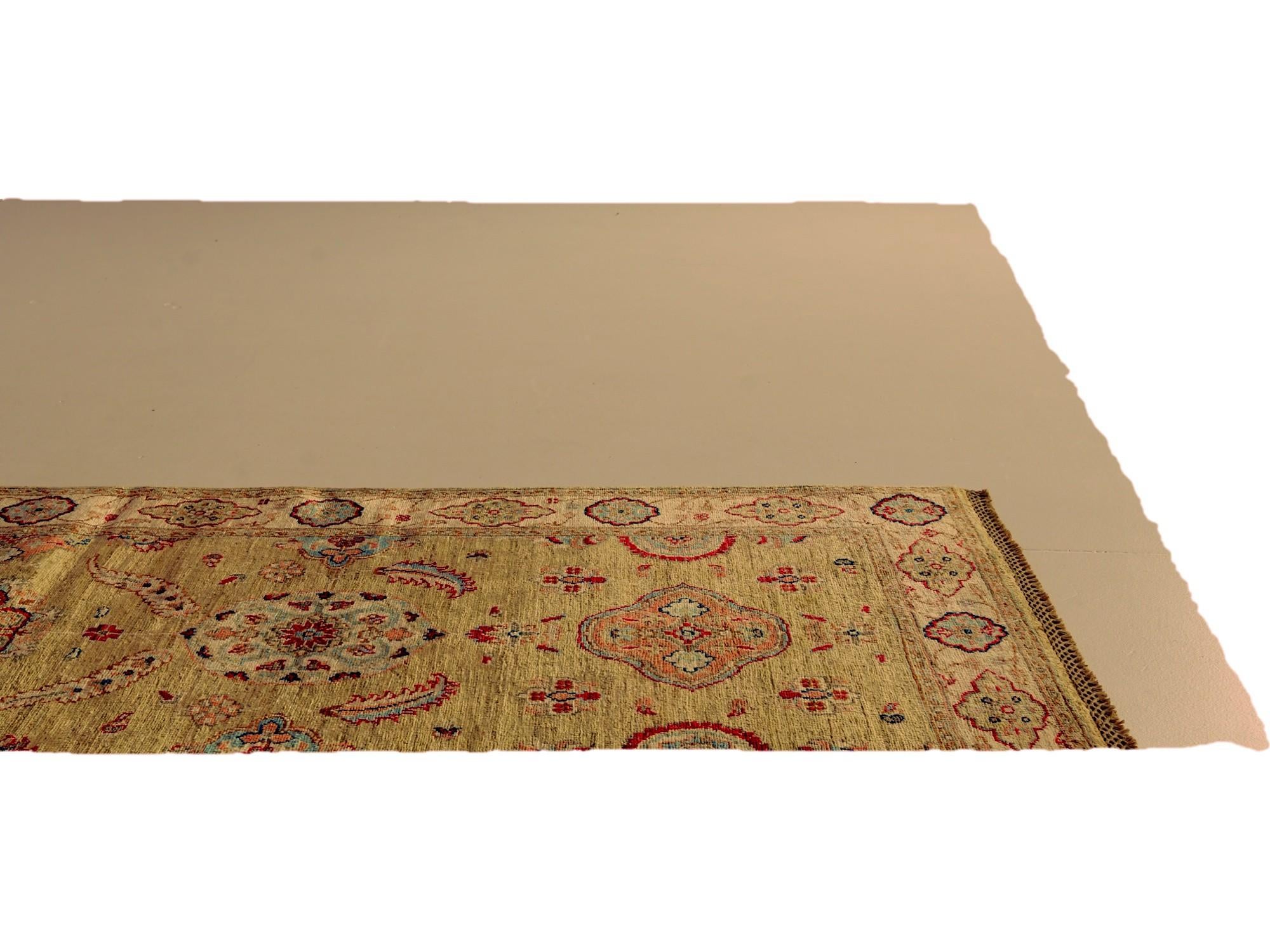 2' 9 x 9' 8 Hand Knotted Ariana Ziegler Runner Rug