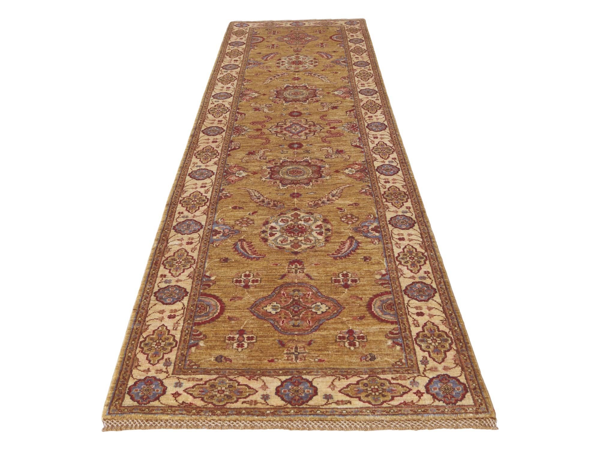 2' 11 x 10' 6 Hand Knotted Ariana Ziegler Runner Rug