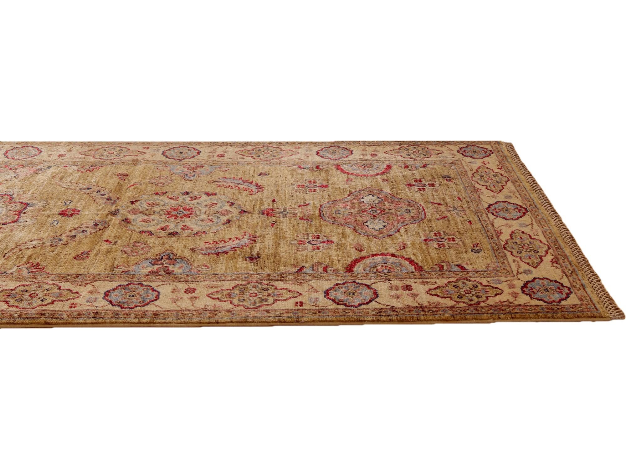 2' 11 x 10' 6 Hand Knotted Ariana Ziegler Runner Rug