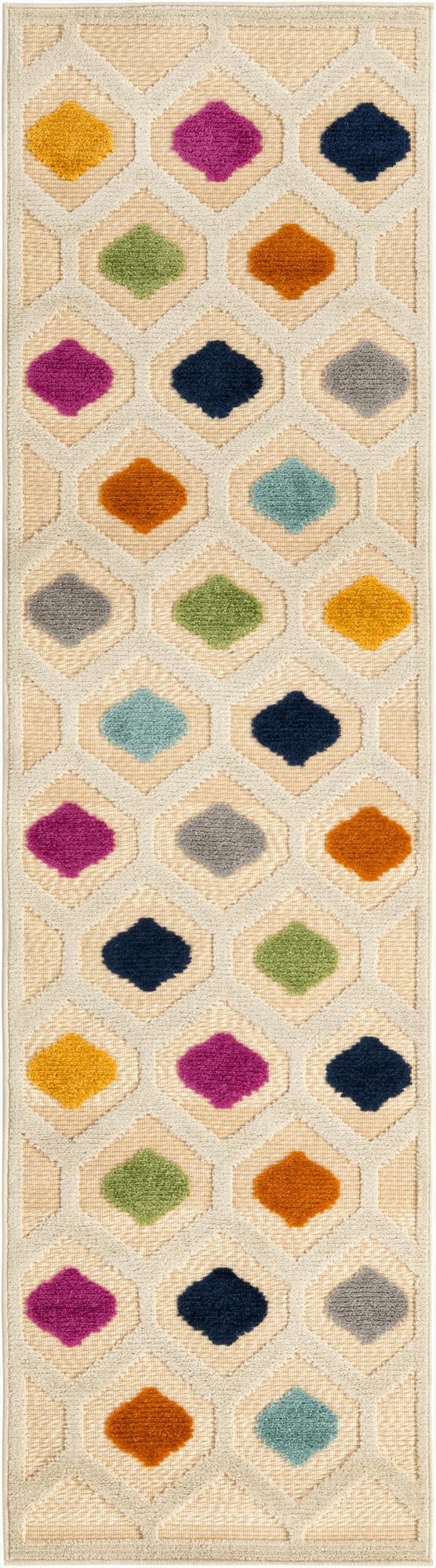 2' x 8'  Washable Aruba Indoor / Outdoor Runner Rug