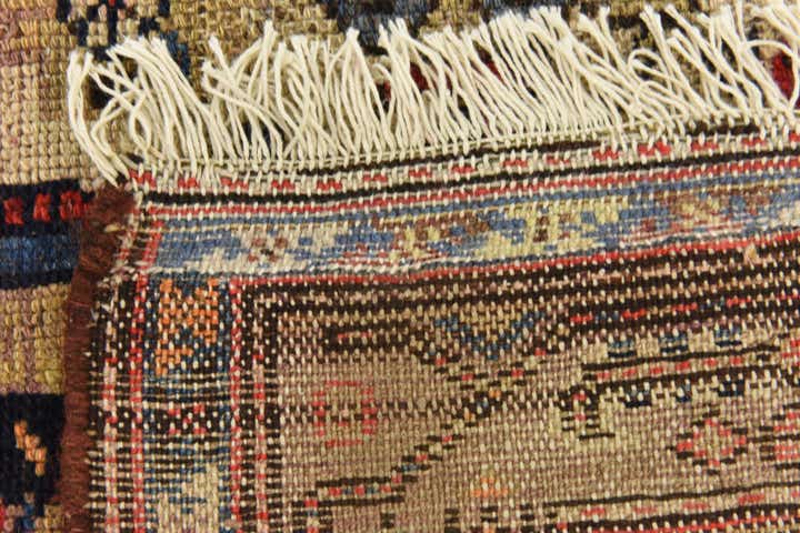 3' 7 x 10' 2 Hand Knotted Bakhtiar Persian Wool Runner Rug