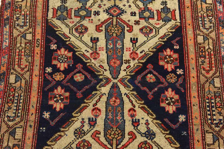 3' 7 x 10' 2 Hand Knotted Bakhtiar Persian Wool Runner Rug