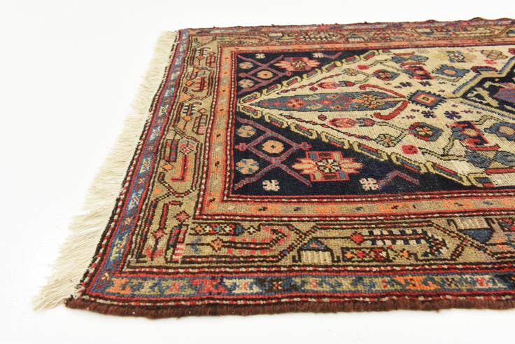 Detail image of 3' 7 x 10' 2 Hand Knotted Bakhtiar Persian Wool Runner Rug