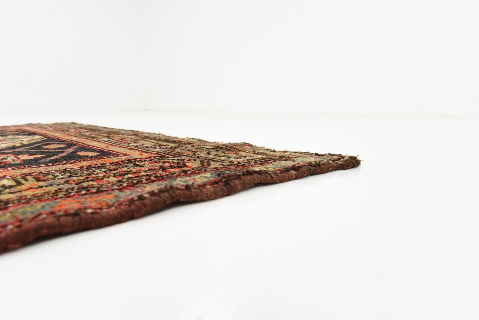 3' 7 x 10' 2 Hand Knotted Bakhtiar Persian Wool Runner Rug