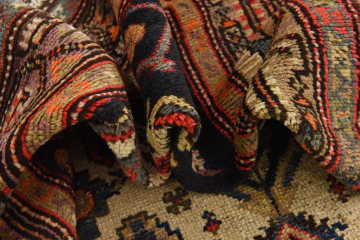 3' 7 x 10' 2 Hand Knotted Bakhtiar Persian Wool Runner Rug
