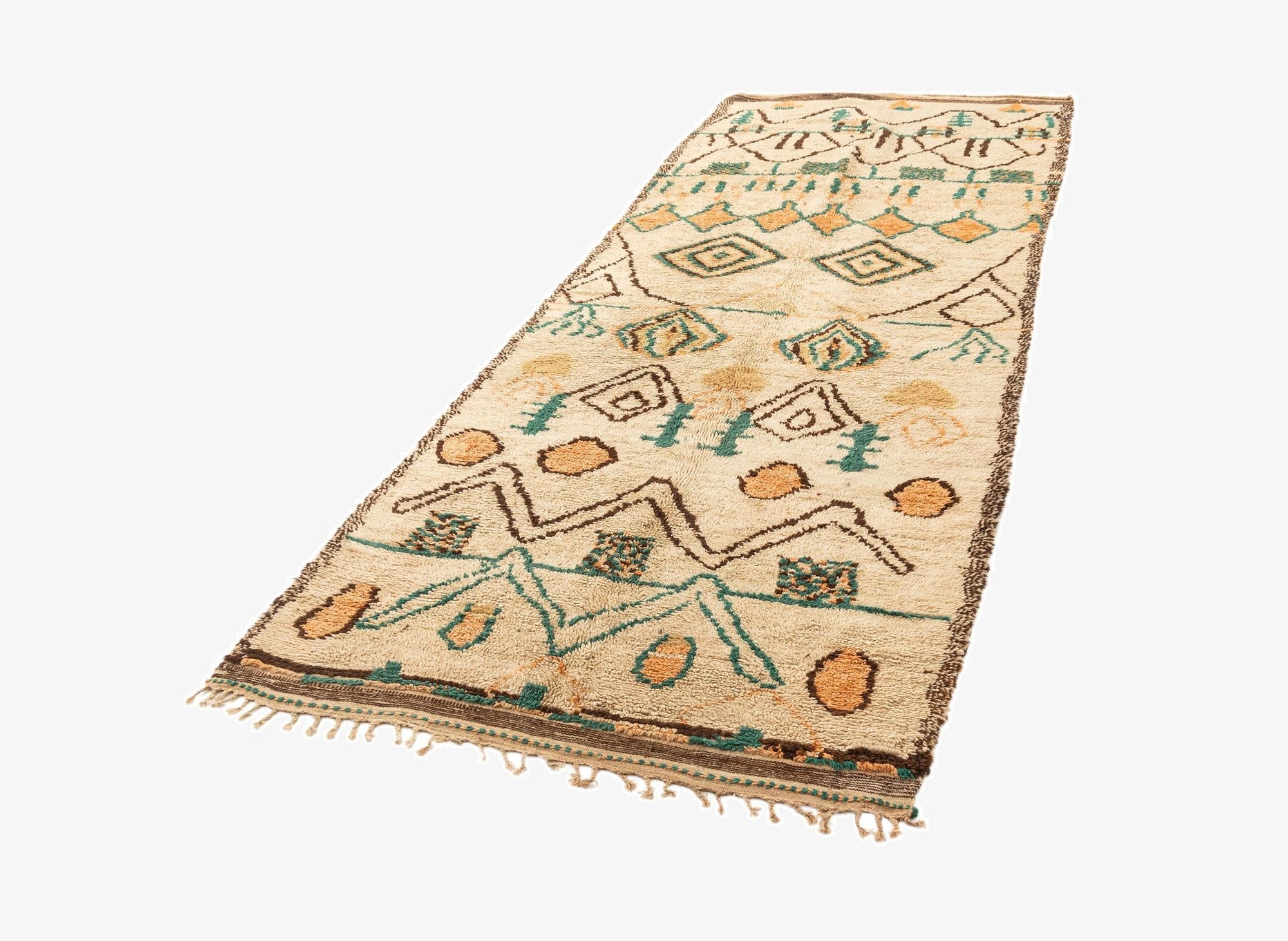 4' 9 x 12' 6 Berber Runner Rug