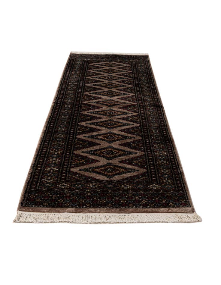 Detail image of 2' 6 x 8' 6 Hand Knotted Bokhara Oriental Wool Runner Rug