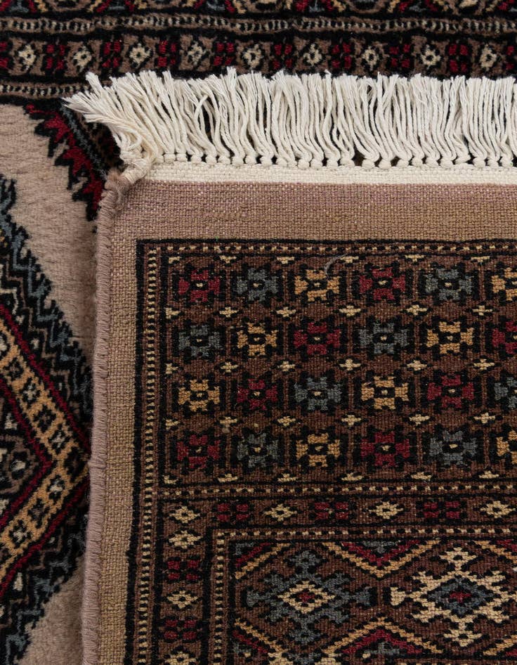 Detail image of 2' 6 x 8' 6  Hand Knotted Bokhara Oriental Wool Runner Rug