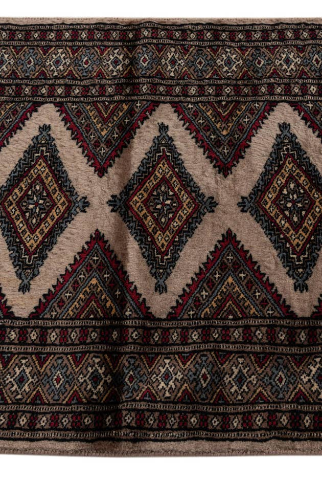 Detail image of 2' 6 x 8' 6 Hand Knotted Bokhara Oriental Wool Runner Rug