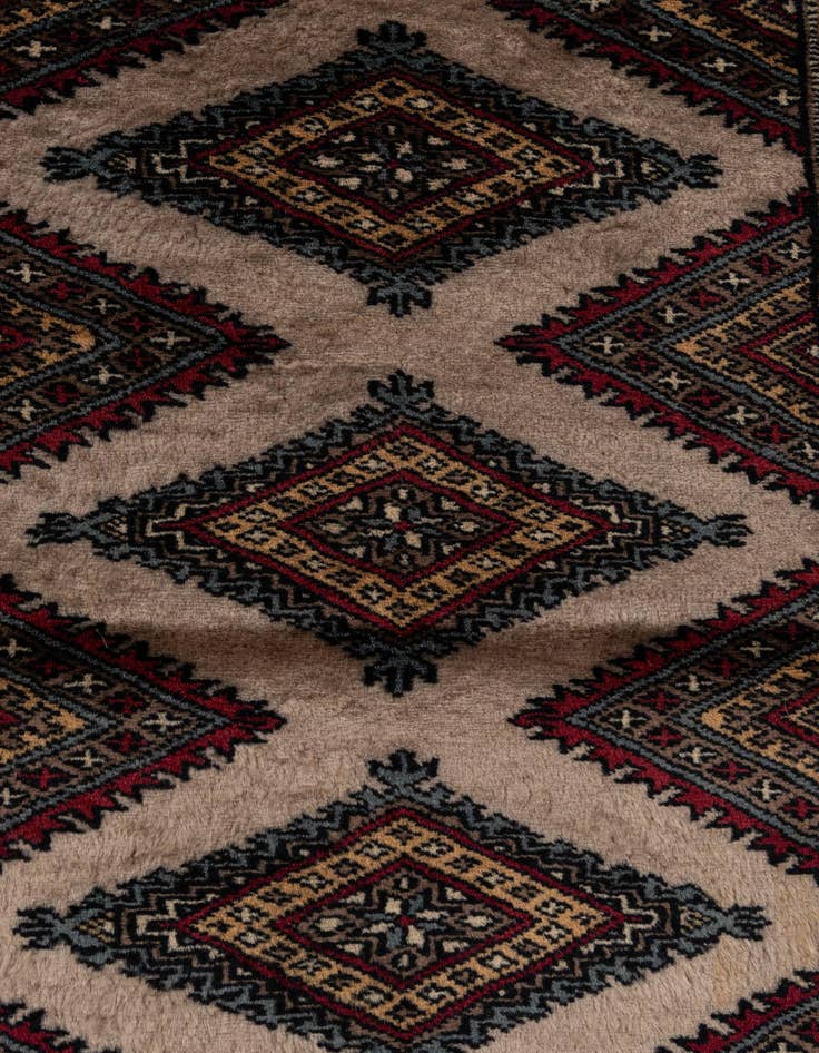 Detail image of 2' 6 x 8' 6  Hand Knotted Bokhara Oriental Wool Runner Rug