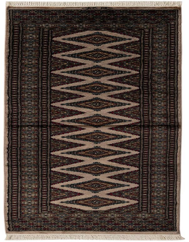 Detail image of 2' 6 x 8' 6 Hand Knotted Bokhara Oriental Wool Runner Rug