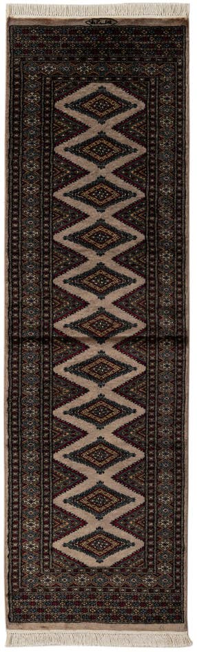 Detail image of 2' 6 x 8' 6 Hand Knotted Bokhara Oriental Wool Runner Rug